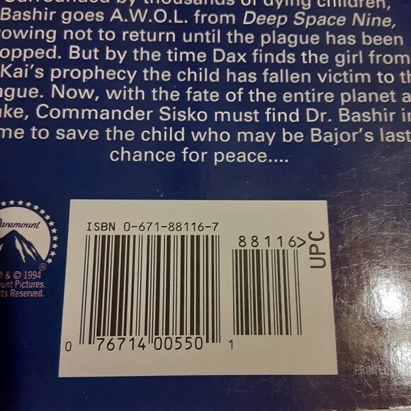 Star Trek Deep Space Nine VTG 90's Paperback Books 7-12 - Picture 4 of 9